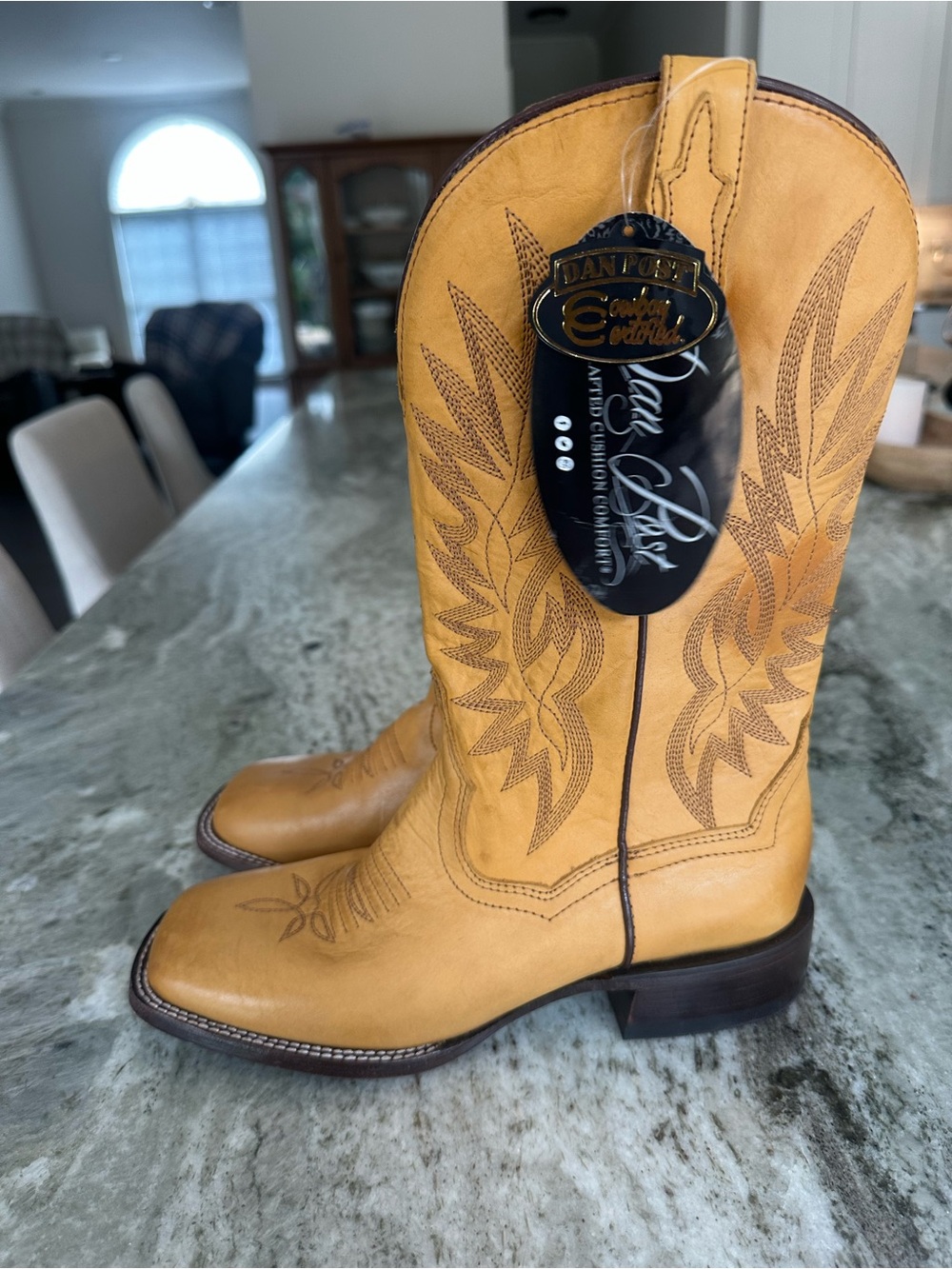 Dan Post Selena - Women's Leather Cowgirl Boots Square Toe Size 7.5 NWT - Picture 5 of 9